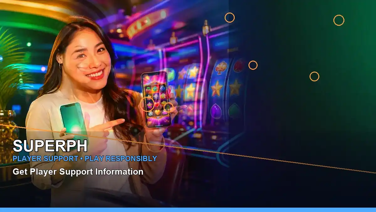 SUPERPH adventure slots featuring a female casino host in a dramatic close-up composition