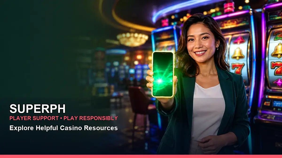 SUPERPH mobile casino scene focused on first-deposit rewards and convenient play
